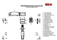 Mitsubishi Pajero Sport/Montero Sport 1998-2008 With Overhead, With Sunroof, 28 Parts set Interior BD Dash Trim Kit - 2 - Interi Mitsubishi Pajero Sport/Montero Sport 1998-2008 With Overhead, With Sunroof, 28 Parts set Interior BD Dash Trim Kit - 2 - Interi