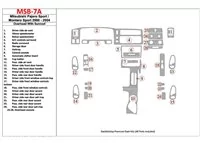 Mitsubishi Pajero Sport/Montero Sport 1998-2008 With Overhead, With Sunroof, 28 Parts set Interior BD Dash Trim Kit - 1 Mitsubishi Pajero Sport/Montero Sport 1998-2008 With Overhead, With Sunroof, 28 Parts set Interior BD Dash Trim Kit - 1