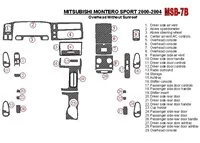 Mitsubishi Pajero Sport/Montero Sport 1998-2008 With Overhead, Without Sunroof, 29 Parts set Interior BD Dash Trim Kit - 2 - Int Mitsubishi Pajero Sport/Montero Sport 1998-2008 With Overhead, Without Sunroof, 29 Parts set Interior BD Dash Trim Kit - 2 - Int