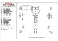 Mitsubishi Pajero Sport/Montero Sport 1998-2008 Without Overhead, 24 Parts set Interior BD Dash Trim Kit - 1 Mitsubishi Pajero Sport/Montero Sport 1998-2008 Without Overhead, 24 Parts set Interior BD Dash Trim Kit - 1