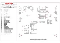 Mitsubishi Pajero/Montero 2000-2006 Full Set, Without glowe-box Interior BD Dash Trim Kit - 1 Mitsubishi Pajero/Montero 2000-2006 Full Set, Without glowe-box Interior BD Dash Trim Kit - 1