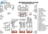 Mitsubishi Pajero/Montero 2000-2006 ensemble complet, sans kit de garniture de tableau de bord BD intérieur glowe-box - 2 Mitsubishi Pajero/Montero 2000-2006 ensemble complet, sans kit de garniture de tableau de bord BD intérieur glowe-box - 2
