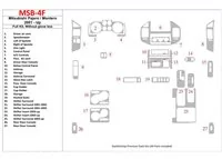 Mitsubishi Pajero/Montero 2000-2006 ensemble complet, sans kit de garniture de tableau de bord BD intérieur glowe-box - 1 Mitsubishi Pajero/Montero 2000-2006 ensemble complet, sans kit de garniture de tableau de bord BD intérieur glowe-box - 1
