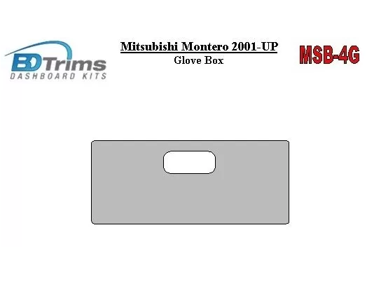 Mitsubishi Pajero/Montero 2000-2006 glowe-box Interior BD Dash Trim Kit - 1 - Interior Dash Trim Kit Mitsubishi Pajero/Montero 2000-2006 glowe-box Interior BD Dash Trim Kit - 1 - Interior Dash Trim Kit
