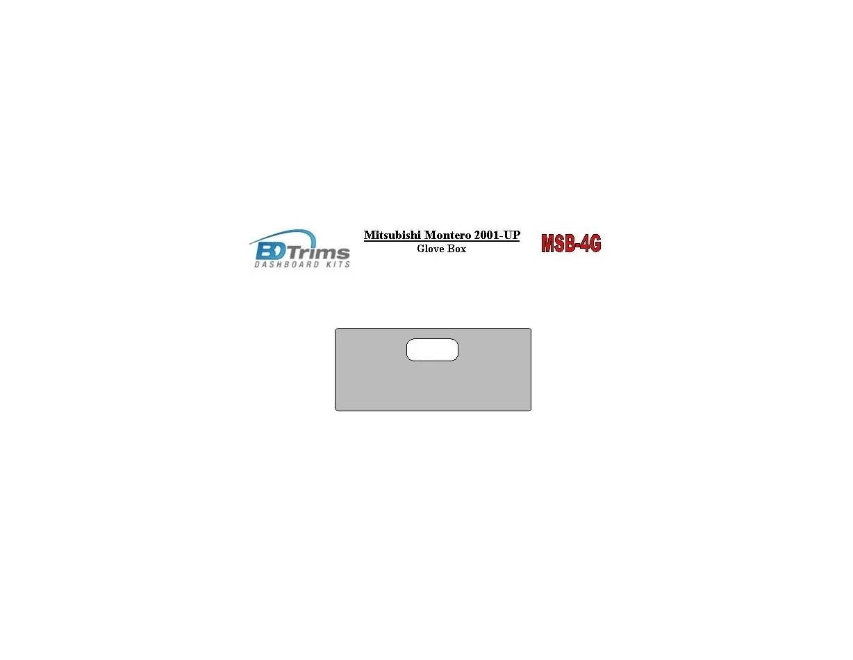 Mitsubishi Pajero/Montero 2000-2006 Glowe-box Intérieur BD Dash Trim Kit - 1