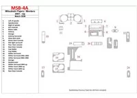 Mitsubishi Pajero/Montero 2000-2006 Kit de garniture de tableau de bord BD intérieur conforme OEM - 1 Mitsubishi Pajero/Montero 2000-2006 Kit de garniture de tableau de bord BD intérieur conforme OEM - 1