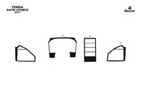 Mitsubishi Safir 01.2011 Kit de garniture de tableau de bord intérieur 3D Dash Trim Dekor 4-Parts - 1 Mitsubishi Safir 01.2011 Kit de garniture de tableau de bord intérieur 3D Dash Trim Dekor 4-Parts - 1