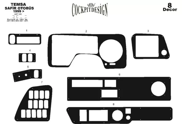 Mitsubishi Safir 01.99-12.10 3D Interior Dashboard Trim Kit Dash Trim Dekor 8-Parts - 1 - Interior Dash Trim Kit Mitsubishi Safir 01.99-12.10 3D Interior Dashboard Trim Kit Dash Trim Dekor 8-Parts - 1 - Interior Dash Trim Kit