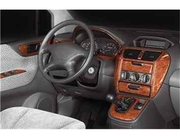 Mitsubishi Spacewagon 10.98-03.04 Kit de garniture de tableau de bord intérieur 3D Dash Trim Dekor 15-Parts - 1