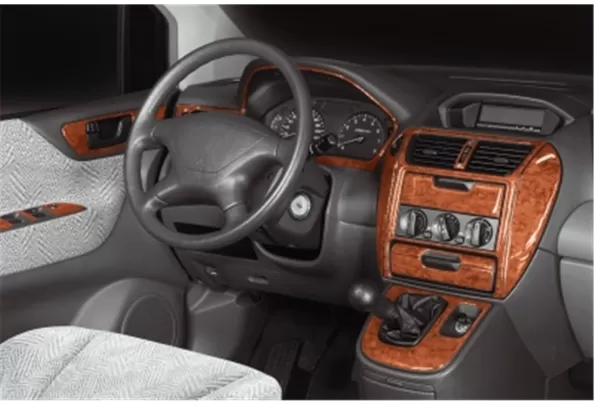 Mitsubishi Spacewagon 10.98-03.04 Kit de garniture de tableau de bord intérieur 3D Dash Trim Dekor 15-Parts - 1 Mitsubishi Spacewagon 10.98-03.04 Kit de garniture de tableau de bord intérieur 3D Dash Trim Dekor 15-Parts - 1