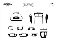 Mitsubishi Spacewagon 10.98-03.04 Kit de garniture de tableau de bord intérieur 3D Dash Trim Dekor 15-Parts - 2 Mitsubishi Spacewagon 10.98-03.04 Kit de garniture de tableau de bord intérieur 3D Dash Trim Dekor 15-Parts - 2
