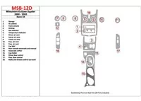 Mitsubishi Spyder 2000-2005 Basic Set, 18 Parts set Interior BD Dash Trim Kit - 1