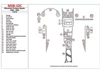 Mitsubishi Spyder 2000-2005 Full Set, 24 Parts set Interior BD Dash Trim Kit - 1