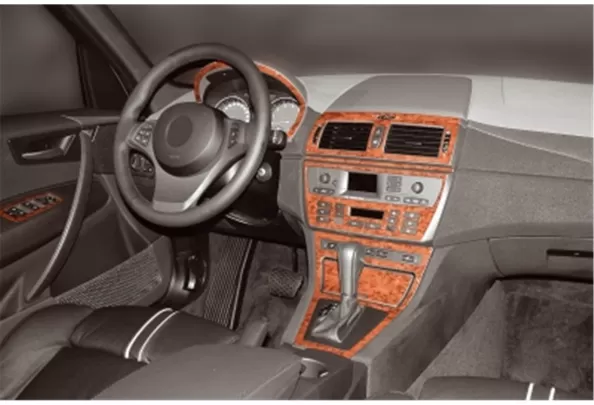 BMW X3 E83 09.2003 Kit de garniture de tableau de bord intérieur 3D Décoration de tableau de bord 12 pièces - 1 BMW X3 E83 09.2003 Kit de garniture de tableau de bord intérieur 3D Décoration de tableau de bord 12 pièces - 1