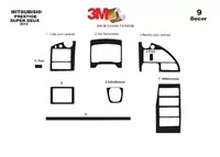 Mitsubishi Temsa Prestige Midibus 01.1999 Kit de garniture de tableau de bord intérieur 3D Dash Trim Dekor 9-Parts - 2 Mitsubishi Temsa Prestige Midibus 01.1999 Kit de garniture de tableau de bord intérieur 3D Dash Trim Dekor 9-Parts - 2