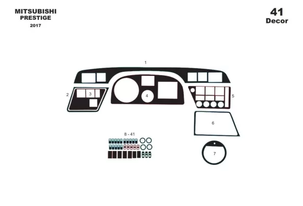 Mitsubishi Temsa Prestige Midibus 2017 3D Interior Dashboard Trim Kit Dash Trim Dekor 41-Parts - 1 - Interior Dash Trim Kit Mitsubishi Temsa Prestige Midibus 2017 3D Interior Dashboard Trim Kit Dash Trim Dekor 41-Parts - 1 - Interior Dash Trim Kit