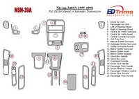 Nissan 240SX 1995-1998 Boîte de vitesses manuelle ou boîte de vitesses automatique Intérieur BD Décoration de tableau de bord - 