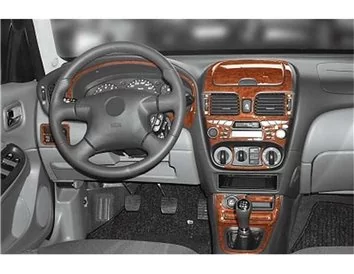 Nissan Almera 04.00-02.03 3D Interior Dashboard Trim Kit Dash Trim Dekor 18-Parts - 1