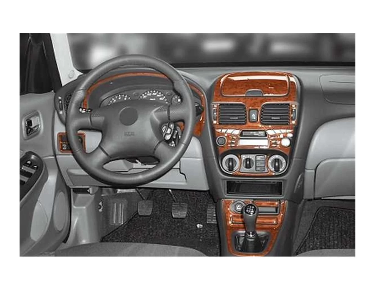 Nissan Almera 04.00-02.03 3D Interior Dashboard Trim Kit Dash Trim Dekor 18-Parts - 1