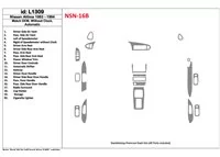 Nissan Altima 1993-1994 Boîte de vitesses automatique, Sans montres, OEM Match, Ensemble de 19 pièces Intérieur BD Dash Trim Kit