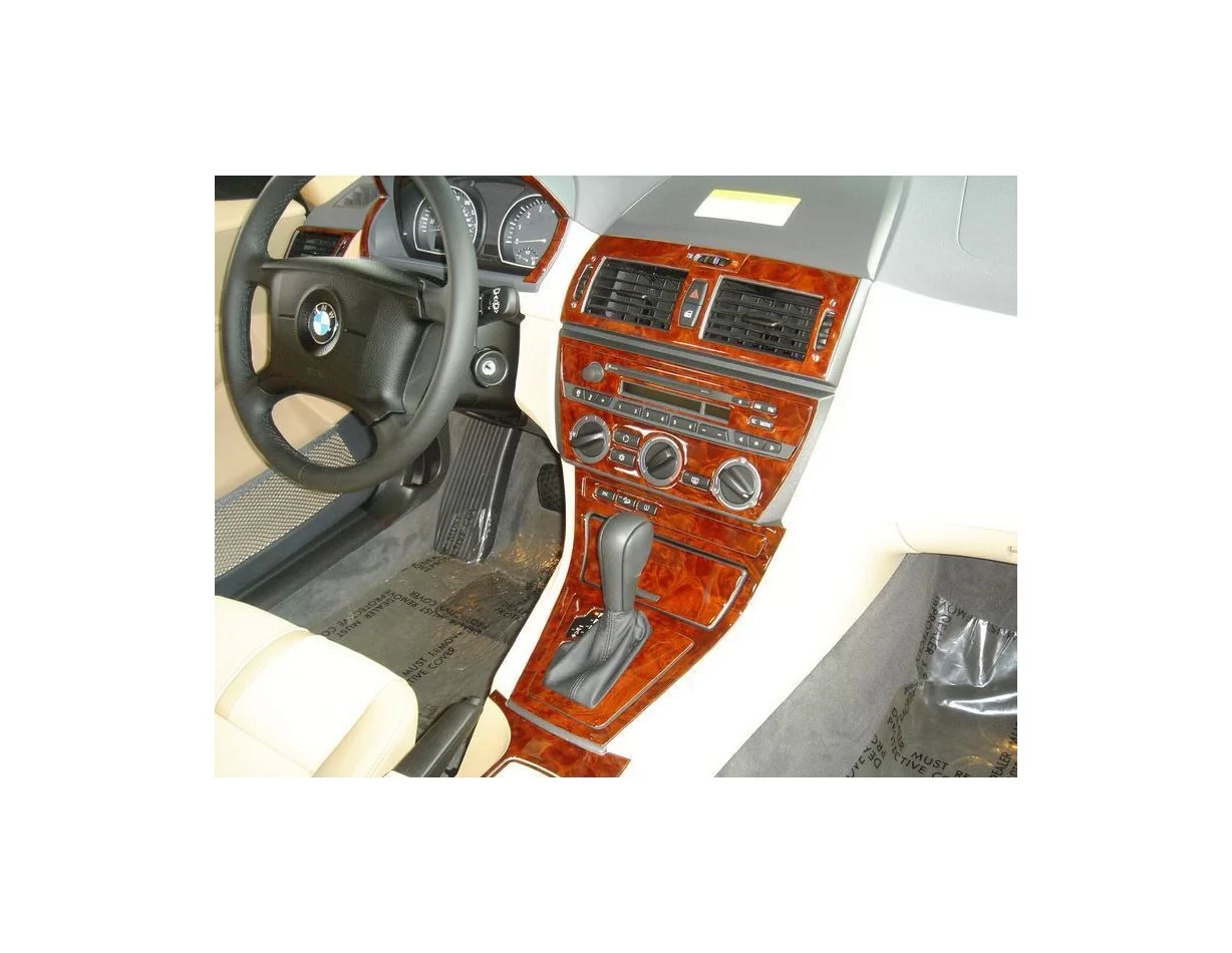 BMW X3 E83 09.2003 Manual AC 3D Interior Dashboard Trim Kit Dash Trim Dekor 12-Parts - 1 - Interior Dash Trim Kit