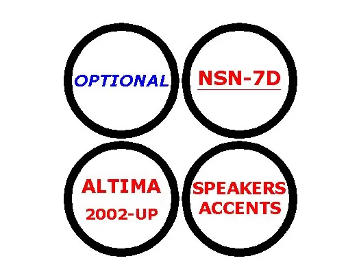 Nissan Altima 2002-2002 haut-parleurs optionnels Accents 4 pièces ensemble intérieur BD Dash Trim Kit - 1