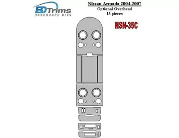 Nissan Armada 2004-2007 Kit de garniture de tableau de bord intérieur BD en option - 1