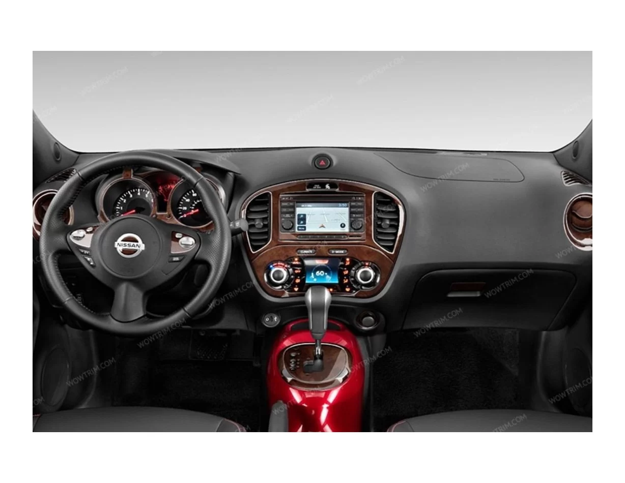 Nissan Juke 2011-2014 Kit de garniture de tableau de bord intérieur 3D Dash Trim Dekor 15-Parts - 1
