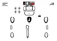 Nissan Juke 2011-2014 Kit de garniture de tableau de bord intérieur 3D Dash Trim Dekor 15-Parts - 2
