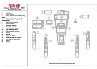 Nissan Maxima 1989-1991 Ensemble de base, boîte de vitesses automatique, ensemble de 18 pièces Kit de garniture de tableau de bo