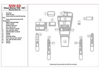 Nissan Maxima 1989-1991 Basic Set, Manual Gearbox, 18 Parts set Interior BD Dash Trim Kit - 1