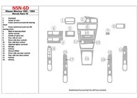 Nissan Maxima 1989-1991 Ensemble de base, boîte de vitesses manuelle, ensemble de 18 pièces Intérieur BD Dash Trim Kit - 2