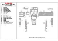 Nissan Maxima 1989-1991 Full Set, Automatic Gearbox, 20 Parts set Interior BD Dash Trim Kit - 1 Nissan Maxima 1989-1991 Full Set, Automatic Gearbox, 20 Parts set Interior BD Dash Trim Kit - 1