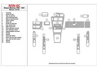 Nissan Maxima 1989-1991 Ensemble complet, boîte de vitesses manuelle, ensemble de 20 pièces Kit de garniture de tableau de bord 