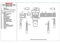 Nissan Maxima 1989-1991 Ensemble complet, boîte de vitesses manuelle, ensemble de 20 pièces Kit de garniture de tableau de bord 