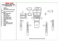 Boîte de vitesses manuelle Nissan Maxima 1992-1994, ensemble de base, ensemble de 18 pièces Kit de garniture de tableau de bord Boîte de vitesses manuelle Nissan Maxima 1992-1994, ensemble de base, ensemble de 18 pièces Kit de garniture de tableau de bord
