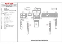 Nissan Maxima 1992-1994 Manual Gearbox, Full Set, 20 Parts set Interior BD Dash Trim Kit - 1