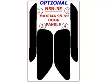 Nissan Maxima 1995-1999 Door panels Interior BD Dash Trim Kit - 1