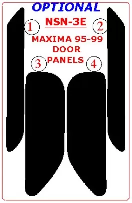 Nissan Maxima 1995-1999 Panneaux de porte Intérieur BD Dash Trim Kit - 1 Nissan Maxima 1995-1999 Panneaux de porte Intérieur BD Dash Trim Kit - 1