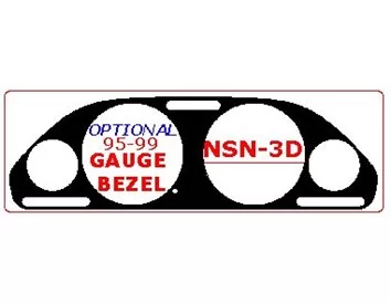 Nissan Maxima 1995-1999 Gauge Bezel Intérieur BD Dash Trim Kit - 1
