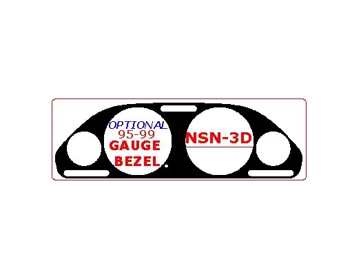 Nissan Maxima 1995-1999 Gauge Bezel Intérieur BD Dash Trim Kit - 1 Nissan Maxima 1995-1999 Gauge Bezel Intérieur BD Dash Trim Kit - 1