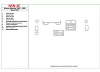 Nissan Maxima 1995-1999 OEM Compliance, 12 Parts set Interior BD Dash Trim Kit - 1 Nissan Maxima 1995-1999 OEM Compliance, 12 Parts set Interior BD Dash Trim Kit - 1