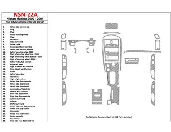Nissan Maxima 2000-2001 Ensemble complet, boîte de vitesses automatique, radio avec lecteur CD, ensemble de 39 pièces Kit de gar