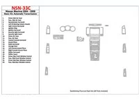Nissan Maxima 2004-2006 Ensemble de base, kit de garniture de tableau de bord BD intérieur à engrenage automatique - 1