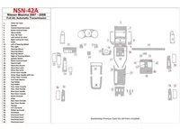 Nissan Maxima 2007-2008 Ensemble complet, kit de garniture de tableau de bord intérieur BD à engrenage automatique - 1 Nissan Maxima 2007-2008 Ensemble complet, kit de garniture de tableau de bord intérieur BD à engrenage automatique - 1