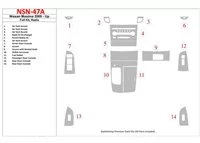 Nissan Maxima 2009-UP Ensemble complet, kit de garniture de tableau de bord intérieur radio BD - 1 Nissan Maxima 2009-UP Ensemble complet, kit de garniture de tableau de bord intérieur radio BD - 1