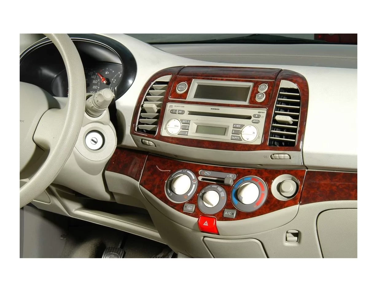 Nissan Micra 01.03 12.09 3D Interior Dashboard Trim Kit Dash Trim Dekor 11-Parts - 1 - Interior Dash Trim Kit