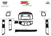 Nissan Micra 01.03 12.09 3D Interior Dashboard Trim Kit Dash Trim Dekor 11-Parts - 2