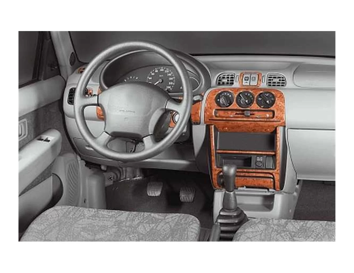 Nissan Micra 03.98-12.02 3D Interior Dashboard Trim Kit Dash Trim Dekor 18-Parts - 1
