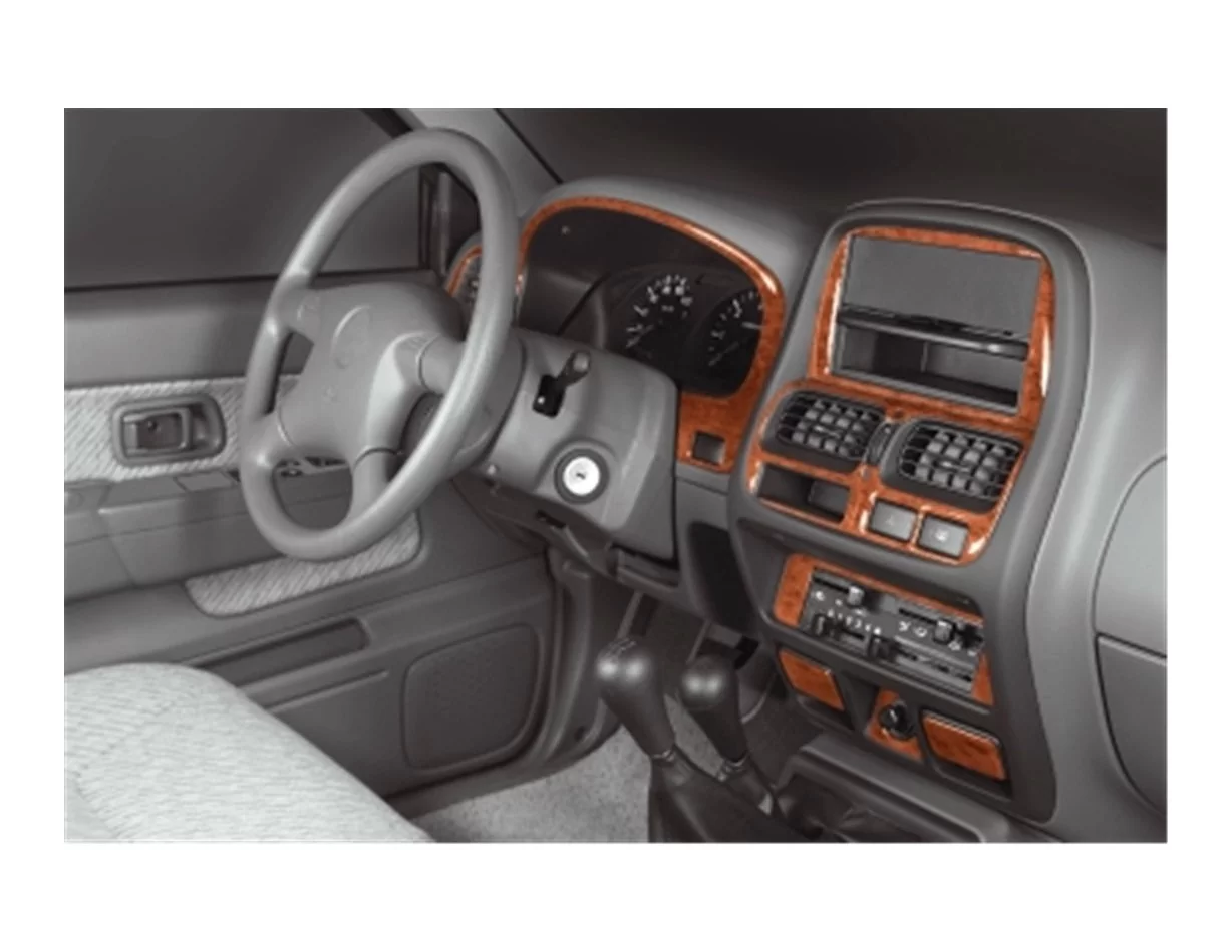 Nissan Navara D23 Pick-up 09.99-01.06 Kit de garniture de tableau de bord intérieur 3D Dash Trim Dekor 13-Parts - 1